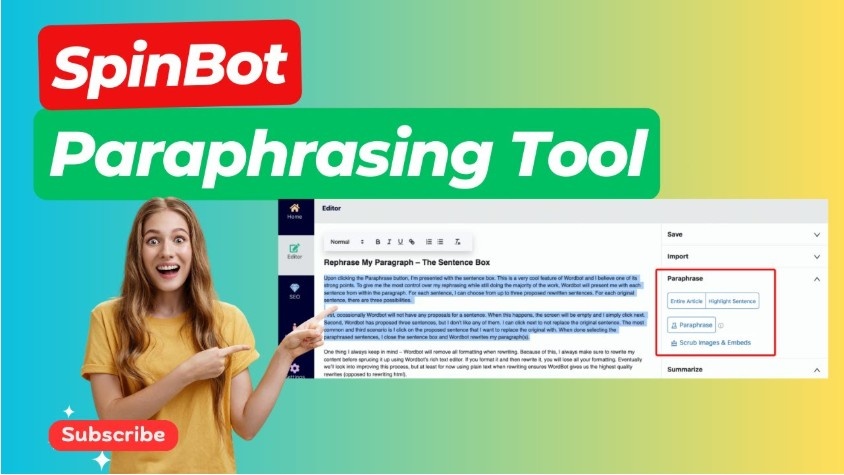 Spinbot is another popular option for those in need of quick paraphrasing