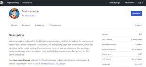 What Is the Maintenance Function in WordPress